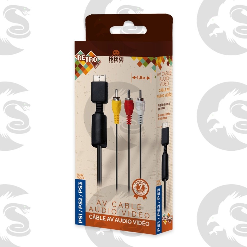 Câble Vidéo AV Pour PS1 | PS2 | PS3