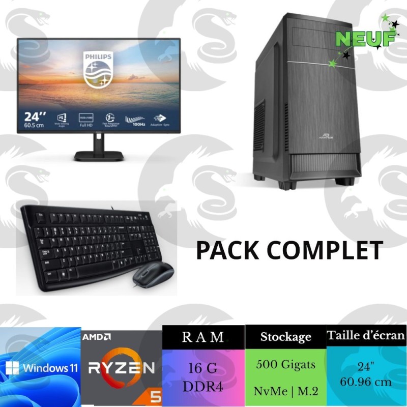Ordinateur de bureau | Pack complet