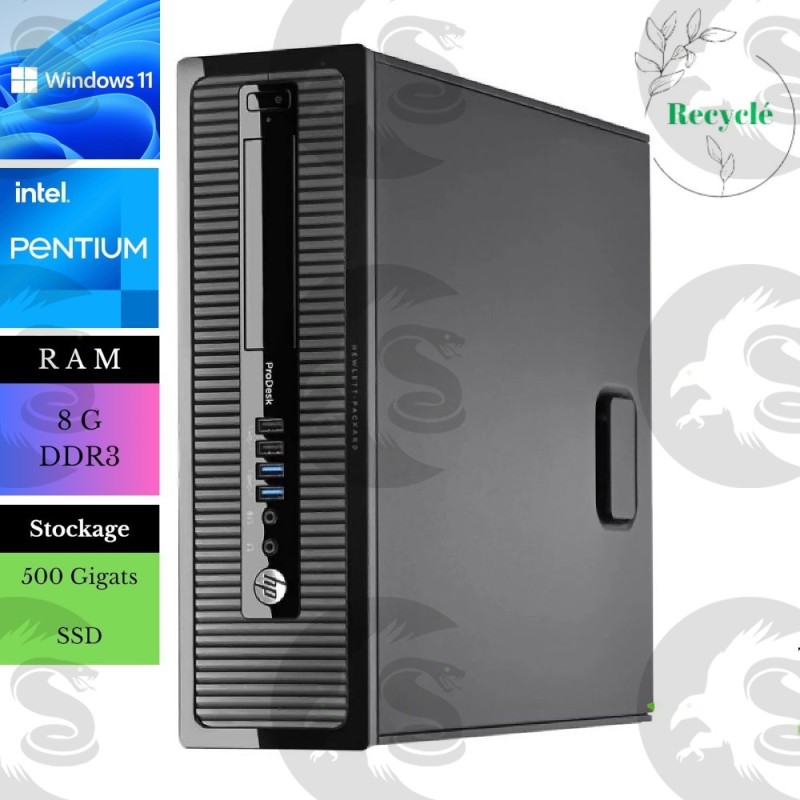HP PRODESK 400 G1 SFF | Intel Pentium| SSD 480 GO | RAM 8 GO