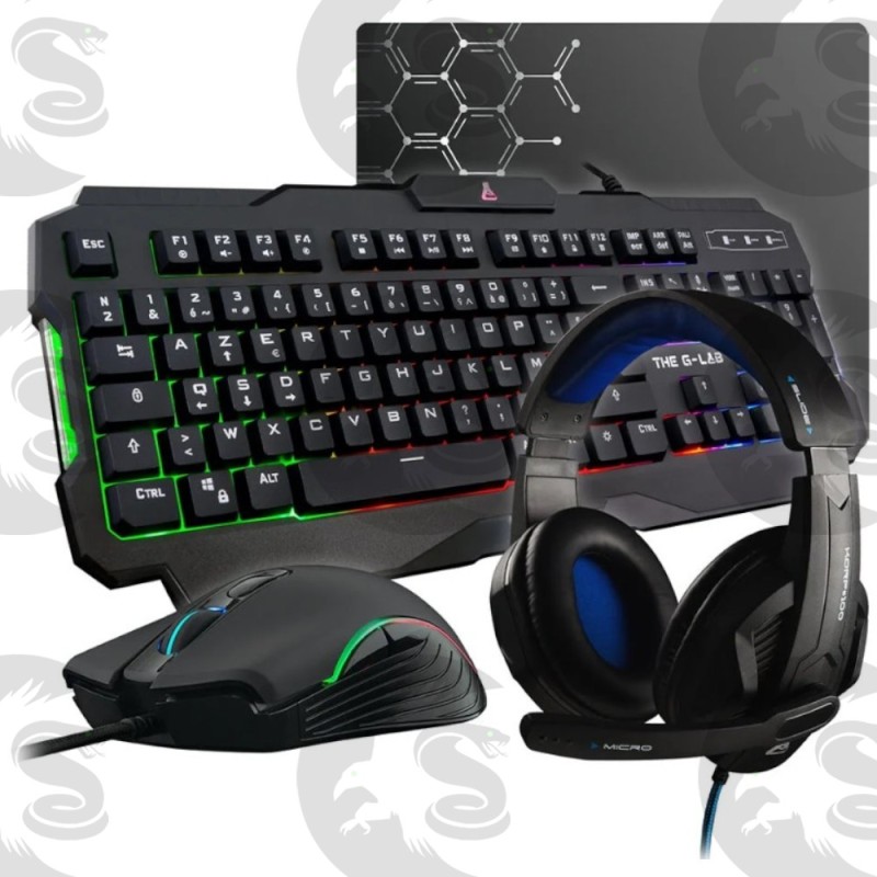 The G-LAB Gaming Combo ARGON-E - Casque/Clavier/Souris/Tapis