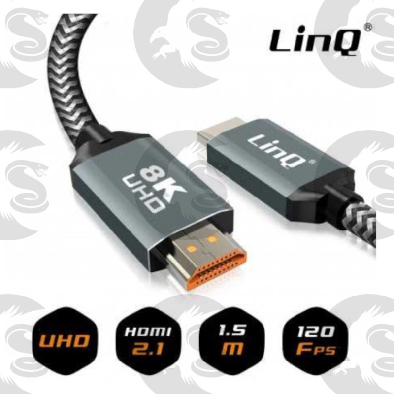 Câble HDMI 8K Nylon Tressé 1.5m LinQ